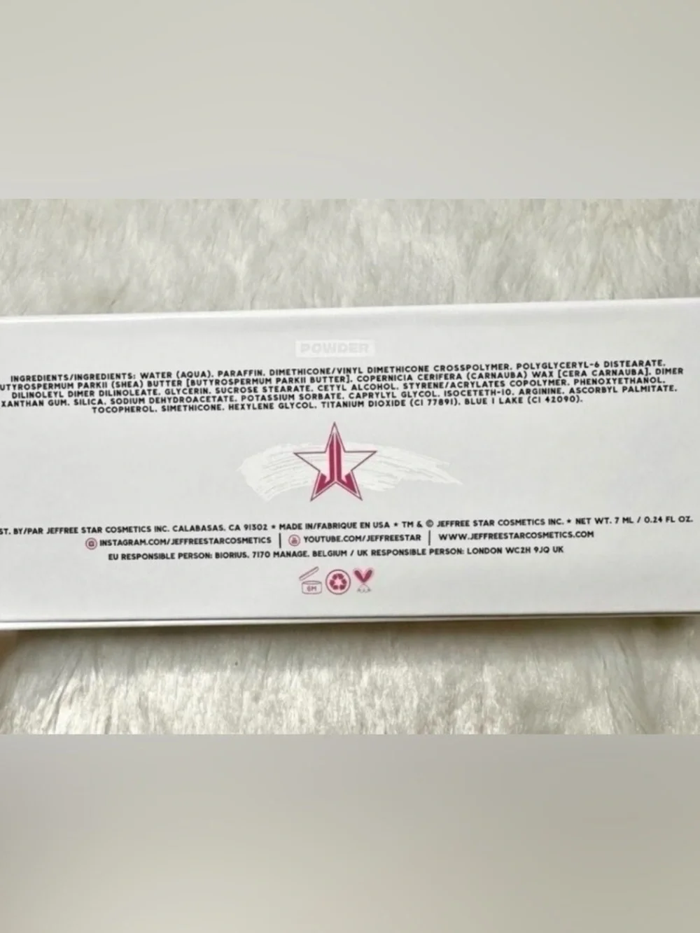 Jeffree Star Cosmetics Approved Mascara in Powder White 7ml NIB